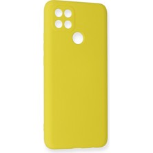 Happycase Oppo A15 Kılıf Nano Içi Kadife  Silikon - Sarı