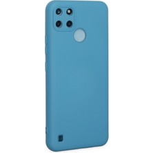 Happycase Realme C21Y Kılıf Nano Içi Kadife  Silikon - Mavi