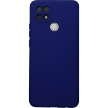 Happycase Oppo A15 Kılıf Nano Içi Kadife  Silikon - Lacivert