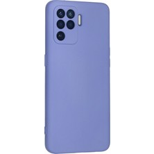 Happycase Oppo Reno 5 Lite Kılıf Nano Içi Kadife  Silikon - Lila