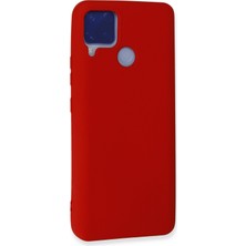 Happycase Realme C15 Kılıf Nano Içi Kadife  Silikon - Kırmızı