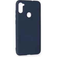 Happycase Samsung Galaxy A11 Kılıf Nano Içi Kadife  Silikon - Lacivert