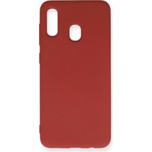 Happycase Samsung Galaxy A30 Kılıf Nano Içi Kadife  Silikon - Kırmızı