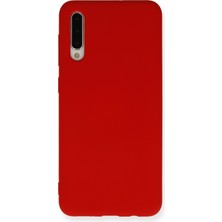 Happycase Samsung Galaxy A30S Kılıf Nano Içi Kadife  Silikon - Kırmızı