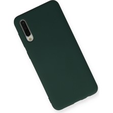 Happycase Samsung Galaxy A30S Kılıf Nano Içi Kadife  Silikon - Koyu Yeşil