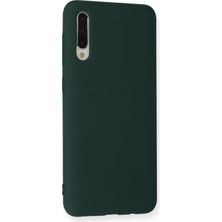 Happycase Samsung Galaxy A30S Kılıf Nano Içi Kadife  Silikon - Koyu Yeşil