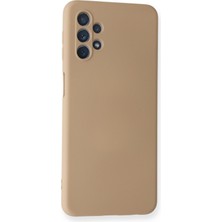 Happycase Samsung Galaxy A32 5g Kılıf Nano Içi Kadife  Silikon - Bej