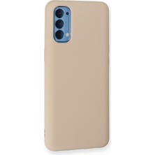 Happycase Oppo Reno 4 Kılıf Nano Içi Kadife  Silikon - Pudra