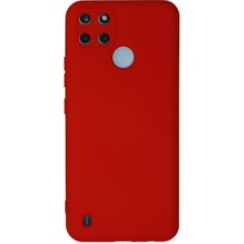 Happycase Realme C21Y Kılıf Nano Içi Kadife  Silikon - Kırmızı