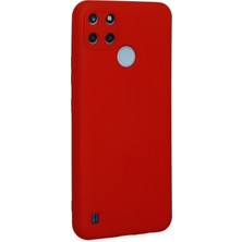 Happycase Realme C21Y Kılıf Nano Içi Kadife  Silikon - Kırmızı