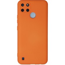 Happycase Realme C21Y Kılıf Nano Içi Kadife  Silikon - Turuncu