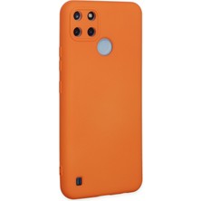 Happycase Realme C21Y Kılıf Nano Içi Kadife  Silikon - Turuncu