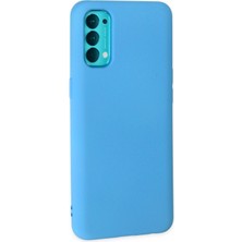 Happycase Oppo Reno 4 Kılıf Nano Içi Kadife  Silikon - Mavi