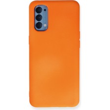 Happycase Oppo Reno 4 Kılıf Nano Içi Kadife  Silikon - Turuncu