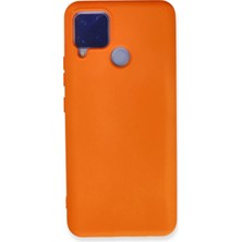 Happycase Realme C15 Kılıf Nano Içi Kadife  Silikon - Turuncu