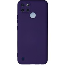 Happycase Realme C21Y Kılıf Nano Içi Kadife  Silikon - Mor