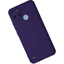 Happycase Realme C21Y Kılıf Nano Içi Kadife  Silikon - Mor