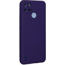 Happycase Realme C21Y Kılıf Nano Içi Kadife  Silikon - Mor