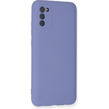 Happycase Samsung Galaxy A02S Kılıf Nano Içi Kadife  Silikon - Lila