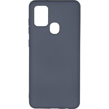 Happycase Samsung Galaxy A21S Kılıf Nano Içi Kadife  Silikon - Gri