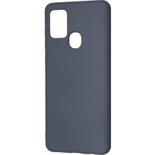 Happycase Samsung Galaxy A21S Kılıf Nano Içi Kadife  Silikon - Gri