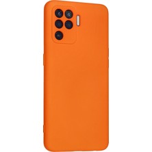 Happycase Oppo Reno 5 Lite Kılıf Nano Içi Kadife  Silikon - Turuncu