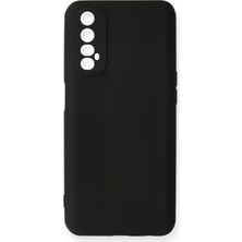 Happycase Realme 7 Kılıf Nano Içi Kadife  Silikon - Siyah