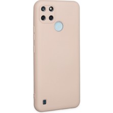 Happycase Realme C21Y Kılıf Nano Içi Kadife  Silikon - Pudra