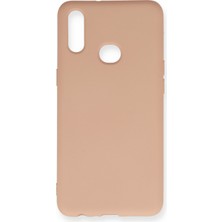 Happycase Samsung Galaxy A10S Kılıf Nano Içi Kadife  Silikon - Pudra