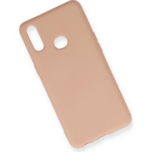 Happycase Samsung Galaxy A10S Kılıf Nano Içi Kadife  Silikon - Pudra