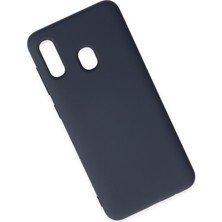 Happycase Samsung Galaxy A20 Kılıf Nano Içi Kadife  Silikon - Lacivert