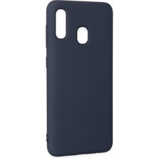 Happycase Samsung Galaxy A20 Kılıf Nano Içi Kadife  Silikon - Lacivert