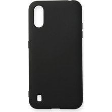 Happycase Samsung Galaxy A01 Kılıf Nano Içi Kadife  Silikon - Siyah