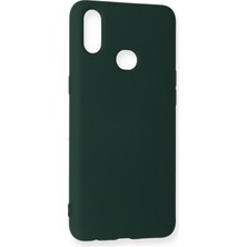 Happycase A10S Kılıf Nano Içi Kadife  Silikon - Koyu Yeşil