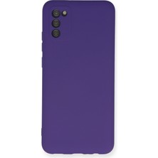 Happycase Samsung Galaxy A03S Kılıf Nano Içi Kadife  Silikon - Mor