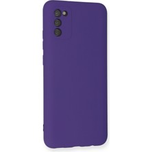 Happycase Samsung Galaxy A03S Kılıf Nano Içi Kadife  Silikon - Mor