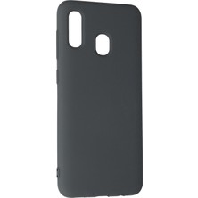 Happycase Samsung Galaxy A20 Kılıf Nano Içi Kadife  Silikon - Gri