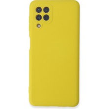 Happycase Samsung Galaxy A22 Kılıf Nano Içi Kadife  Silikon - Sarı