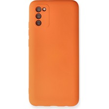 Happycase Samsung Galaxy A02S Kılıf Nano Içi Kadife  Silikon - Turuncu