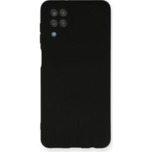 Happycase Samsung Galaxy A12 Kılıf Nano Içi Kadife  Silikon - Siyah