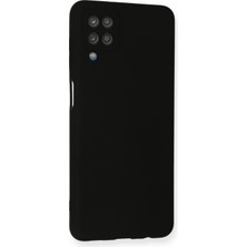 Happycase Samsung Galaxy A12 Kılıf Nano Içi Kadife  Silikon - Siyah