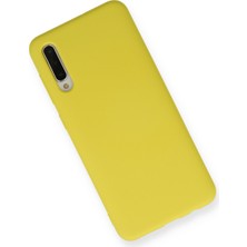 Happycase Samsung Galaxy A50 Kılıf Nano Içi Kadife  Silikon - Sarı