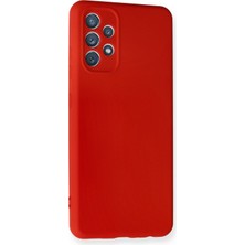 Happycase Samsung Galaxy A32 Kılıf Nano Içi Kadife  Silikon - Kırmızı