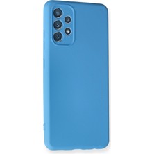 Happycase Samsung Galaxy A32 Kılıf Nano Içi Kadife  Silikon - Mavi