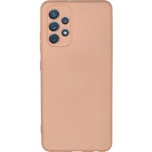 Happycase Samsung Galaxy A32 Kılıf Nano Içi Kadife  Silikon - Pudra