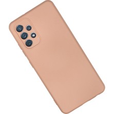 Happycase Samsung Galaxy A32 Kılıf Nano Içi Kadife  Silikon - Pudra