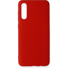 Happycase Samsung Galaxy A70 Kılıf Nano Içi Kadife  Silikon - Koyu Kırmızı