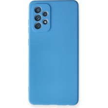 Happycase Samsung Galaxy A72 Kılıf Nano Içi Kadife  Silikon - Mavi