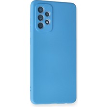 Happycase Samsung Galaxy A72 Kılıf Nano Içi Kadife  Silikon - Mavi