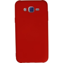 Happycase Samsung Galaxy J7 Kılıf Nano Içi Kadife  Silikon - Kırmızı